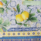 Maison d' Hermine Table Runner 100% Cotton Double Layer Table Runners 108 inches Long Decorative for Home Kitchen Dining Party Baby Shower Wedding Bridal Shower Spring Summer (Citrus, 14.50" x 108")
