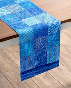Maison d' Hermine Table Runner 100% Cotton Double Layer Table Runners 108 inches Long Decorative for Home Kitchen Dining Party Wedding Bridal Shower Spring Summer (Indigo Love, 14.50" x 108")