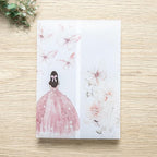 PONATIA 50 PCS Vellum Jackets for 5x7 Invitations - 135GSM Pink Girl Vellum Jacket Sleeves - Butterfly Quinceanera Invitations Wraps for XV Anos