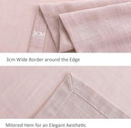maxmill Lux Faux Linen Table Cloth with Slubby Texture Wrinkle Resistant Anti-Shrink Soft Tablecloth for Kitchen Dining Tabletop for Buffet Banquet Parties Rectangle 60 x 140 Inch Blush