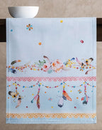 Maison d' Hermine Table Runner 100% Cotton Double Layer Table Runners 108 inches Long Decorative for Home Kitchen Dining Party Baby Shower Wedding Bridal Shower Spring Summer (Ibiza, 14.50" x 108")