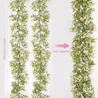 2 Pcs 5.8ft Artificial Baby Breath Flower Vines, Babys Breath Artificial Flowers Real Touch Faux Gypsophila Hanging Fake Baby's Breath Garlands for Wedding and Baby Shower Decor（Pink）