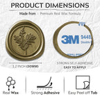 Wax Seal Stickers (60 Pcs, 3 Designs in 1 Pack) Premium Envelope Seal Stickers for Wedding Invitation Envelopes, Adhesive Wax Seals, Perfect for Seating Chart, Gift Wrapping