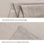 maxmill Lux Faux Linen Tablecloth with Slubby Yarn Textured Weaves Wrinkle Free Anti-Shrink Soft Table Cloth for Kitchen Dining Tabletop for Outdoor and Indoor Use Rectangle 60 x 84 Inch Natural