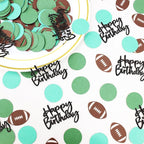 250PC Football Happy Birthday Confetti,Football Birthday Party Decorations,Football Confetti for Baby Boy First Birthday/Men Birthday