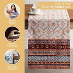 Maison d' Hermine Table Runner 100% Cotton Single Layer Table Runners 72 inches Long for Thanksgiving Christmas Decorations Home Kitchen Dining Party Wedding (Fair Isle, 14.5" x 72")