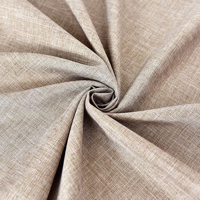 Fitable Faux Linen Tablecloths Rectangle 60 x 144 Inch - 2 Pack Neutral Table Clothes for 10 Foot Tables, Nature Faux Burlap Kitchen Table Covers for Dining, Party, Farmhouse, Banquet, Buffet