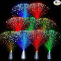 Patelai 16 Pcs LED Fiber Optic Lamp Color Changing Fiber Optic Night Light with Multicolor Glow Decorative Table Centerpiece for Sensory Bedroom Halloween Party Holiday Decorations (Metal,Bright)