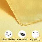 Aneco 12 Pieces Satin Napkin Square 20 x 20 Inches Dinner Napkins Weddings Party Napkin Soft Table Napkins for Romantic Weddings Party Dinner Decoration (Gold)