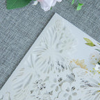20 PCS 5.12x7.2 Butterfly Quinceanera Invitation, Laser Cut Wedding Invitation Cards with Envelopes for XV Anos Bridal Shower Baby Shower Invite (Ivory)