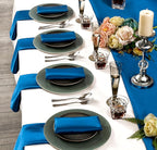 36 Pack Square Satin Dinner Napkins, 16x16 Inches Silky Soft Smooth Table Cloth Napkins for Restaurant Weddings Banquet Party Decoration, Royal Blue