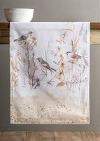 Maison d' Hermine Table runner 100% Cotton Double Layer Table Runners 72 inches long Decorative for Home Kitchen Dining Party Wedding Bridal Shower Spring Summer (Meadow Florals - Beige, 14.50" x 72")