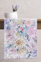 Maison d' Hermine Table Runner 100% Cotton Double Layer Table Runners 72 inches Long Decorative for Kitchen Dining Party Baby Shower Wedding Bridal Shower Spring Summer (Floral Love, 14.50" x 72")
