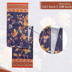 Maison d' Hermine Table Runner 100% Cotton Single Layer Table Runners 108 inches Long for Thanksgiving Christmas Decorations Home Kitchen Dining Party Wedding (Kelim - Infinity, 14.5" x 108")