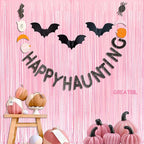 Pastel Pink Party Backdrop Decoration - GREATRIL Baby Pink Foil Fringe Streamers for Baby/Boo Day/Valentines/Cowgirl/Sweet/Cloud/Unicorn/Princess/Bow Themed - 3.2ft X 8.2ft - 2 Packs