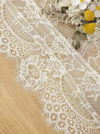 LuoluoHouse Rustic Ivory Wedding Tablecloths Lace Chic Rectangular Tablecloths for Wedding Reception Farmhouse Table Decorations 60x120 inch
