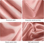 Ruisita 120 Inches Round Satin Tablecloths Rose Gold Overlay Round Satin Table Cover Bright Silk Tablecloth Smooth Fabric Tablecloth for Wedding Banquet Table Decoration