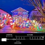 LAMPHOME Colorful String Lights, 66 ft 200 LED Pastel Easter Lights 11 Modes Plug in,transparant Wire Twinkle Fairy Lights for Spring Bedroom(Lighted up in Pink Red Yellow Blue Green Color)