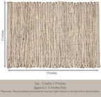 Chardin Home Natural Jute & Brown Placemats, Set of 4 – Rustic Handmade Boho Table Mats, 13x19 Inch Dining Table Placemats for Kitchen, Everyday Meals, Holidays, Farmhouse or Modern Table Décor