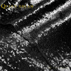 Black Sequin Backdrop 2 Panels 2FTx8FT Halloween Backdrop Curtains Party Decorations Birthday Wedding Photo Backdrop