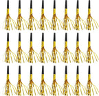 50 Pcs Metallic Fringed Party Blowers Noise Makers Gold Black Blowout Whistle Noisemakers New Year Eve Birthday Party Favor Supplies Events