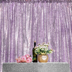 JYFLZQ Lavender Sequin Backdrop Curtains 2ft x 8ft 2 Panel Glitter Photo Booth Backdrops Sparkly Photography Background Drapes for Parties Wedding Bridal Showers