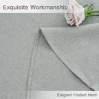 maxmill Linen Textured Tablecloth Spill-Proof Stainproof Wrinkle Free Washable Fabric Table Cloth for Circular Table Cover, Dining Room Buffet Banquet Party Holiday Dinner, Round 70 Inch Light Grey