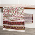 Maison d' Hermine Table Runner 100% Cotton Single Layer Table Runners 72 inches Long Decorative for Home Kitchen Dining Party Baby Shower Wedding Bridal Shower (Reveillon Au Jardin, 14.50" x 72")