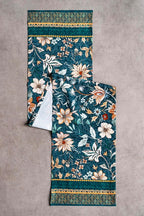 Maison d' Hermine Table Runner 100% Cotton Single Layer Table Runners 108 inches Long for Thanksgiving Christmas Decorations Home Kitchen Dining Party Wedding (Luxury Loft - Dark Teal, 14.5" x 108")