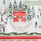 Maison d' Hermine Table Runner 100% Cotton Single Layer Table Runners 72 inches Long for Thanksgiving Christmas Decorations Home Kitchen Dining Party Wedding (Rural Christmas, 14.5" x 72")