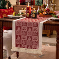 Table Runners 107 Inches,Christmas Tree Table Runner with Tassel Fringe,Gift Table Runner for Party，Coffee Table, Festival