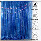 ShinyBeauty Shimmer Royal Blue Backdrop Curtain 7Ftx7Ft Photo Backdrops Blue Photograph Background Sequin Curtains for Parties, Camera, Birthday, Graduation, Holiday Decor