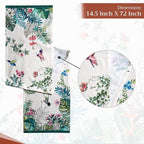 Maison d' Hermine Table Runner 100% Cotton Single Layer Table Runners 72 inches Long Decorative for Home Kitchen Dining Party Baby Shower Wedding Bridal Shower Spring Summer (Tropiques, 14.50" x 72")