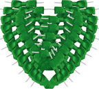50pcs 3-1/2" Green Satin Ribbon Bows with Twist Ties Giant Bows for Christmas Holiday Gift Packing&Wrapping (Green)