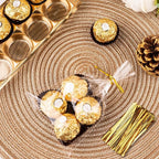 ZHEWTOEN 100 Pcs 7x10 Inch Clear Cellophane Bags with Color Twist Ties, Plastic Goodie Cello Treat Bags for Candy, Cookies, Popcorn, Small Gift Wrapping, Party Favors, Bakery Packaging