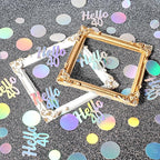 40th Birthday Confetti for Table Iridescent Birthday Party Decorations for Her Circle Dots Hello 40 Women Forty Years Old Birthday Table Scatters Decor Anniversary Party Supplies 300PC