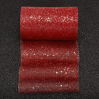 Glitter Tulle Rolls, 6” by 50 Yards (150FT) Sparkling Tulle Spool Ribbon Sequin Tulle Netting Fabric for Tutu Skirt Wedding Birthday Baby Shower (Burgundy)