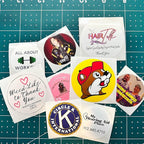 150 Custom Circle/Square BOPP Roll Labels- Personalized Stickers for Business Logo, Party, Wedding Favor, Baby Shower-Any Design Text + Image, Matte/Gloss Finish (2.5 Inch Square)