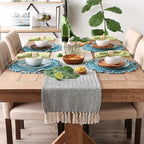 DII Woven Basic Tabletop Collection, Chevron Table Runner, 15x72, Black
