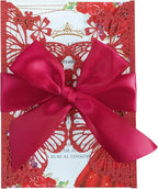 20 PCS 5.12x7.2 Butterfly Quinceanera Invitation, Laser Cut Wedding Invitation Cards with Envelopes for XV Anos Bridal Shower Baby Shower Invite (Red Glitter)