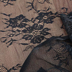 Black Lace Tablecloth Halloween Table Fabric 60x120 Inch for Scary Movies Rustic Wedding Bridal Shower Party Decoration Rectangle Overlay Long Vintage Embroidered Reception Table Cloth Decor
