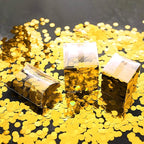 Gold Foil Mylar Round Confetti Circle Dot Graduation Wedding Table Scatter Centerpieces Baby Shower Birthday Engagement Reception Party Favors Decorations Celebrations, 60g