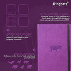 Dingbats* Wildlife Plain Writing Journal Notebook A5 - Vegan Leather Hardcover - Ideal for Work, Travel - Pocket, Elastic Closure, & Bookmark