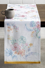 Maison d' Hermine Table Runner 100% Cotton Double Layer Table Runners 108 inches Long Decorative for Home Kitchen Dining Party Wedding Bridal Shower Spring Summer (Paradise Island, 14.50" x 108")