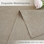 maxmill Linen Textured Rectangular Tablecloth Water Resistant Wrinkle Free Spill-Proof Stain Proof Table Cloth for Dining Room Decoration, Banquet Party Wedding Holiday Dinner, 60 x 84 Inch, Mocha