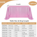 Fitable 2 Pack Pink Sequin Tablecloth for Parties 90x132 Inch - Sparkle Glitter Table Cloth Laser Rectangle Overlay for Wedding Baby Shower Ceremony Birthday Holiday Banquet