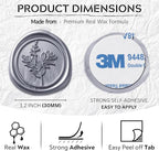 Wax Seal Stickers (60 Pcs, 3 Designs in 1 Pack) Premium Envelope Seal Stickers for Wedding Invitation Envelopes, Adhesive Wax Seals, Perfect for Seating Chart, Gift Wrapping