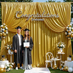 Dark Gold Glitter Backdrop Curtain for Parties Wedding,10Ft x 10Ft Satin Shimmer Photo Backdrop,Non-Wrinkle Sparkle Drapes for Backdrop,Back Drop for Photography, Birthdays,Weddings,Prom