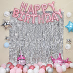 3 Pack Wave Silver Tinsel Curtain - 3.3x6.6 Feet Foil Streamers Birthday Party Decorations Wedding Background Decor Photo Booth Props