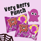 Ring Pop Purple Halloween Candy Lollipops, 30Ct Bulk Individually Wrapped in Very Berry Punch Flavor, Full Size, Fun Candy For Birthday, Party Favors, Trick or Treat, Halloween Bowls, Gifts For Kids